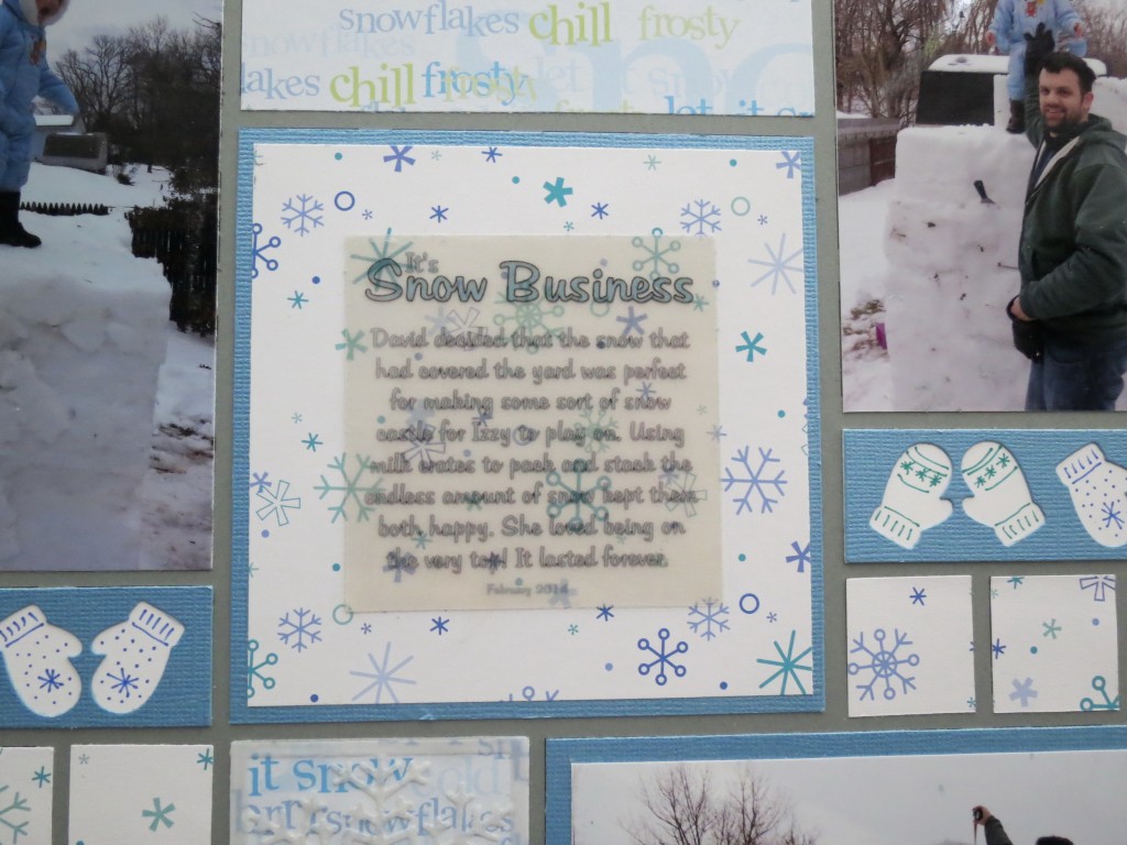 MM Scrapping Winter Journal Block using Printable Transparent Sheets 
