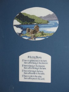 Original Cross-stitch Design of Eilean Donan Castle by Andrea Fisher