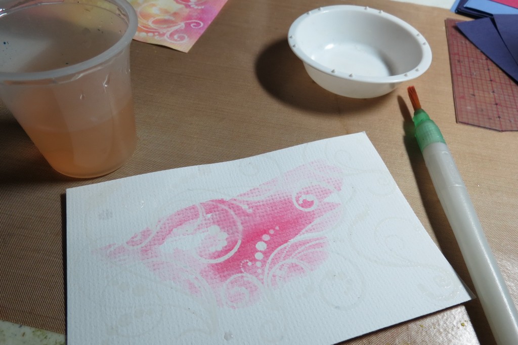 MM Water Color applied over the heat set embossed images (1)