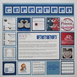 Mosaic Moments Pattern #276 featuring a central journal spot with photos and journaling 