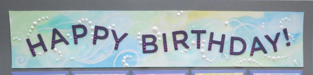 MM Alphabet 2 Die Set chipboard mounted, Liquid Pearls accents