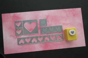 Mosaic Moments Heart Dies and Watercolor Grid Papers