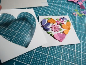 Mosaic Moments Heart Dies and frame. add top frame layer