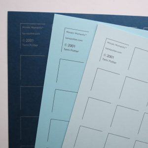 Mosaic Moments Grid colors Blueberry, Sky Blue and Pale Blue