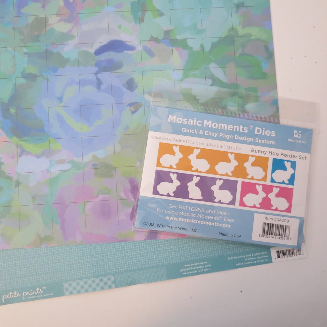 Hopping Rabbit Border Hop-a-long for Bunny Hop Border Fun! - Mosaic Moments Page Layout System