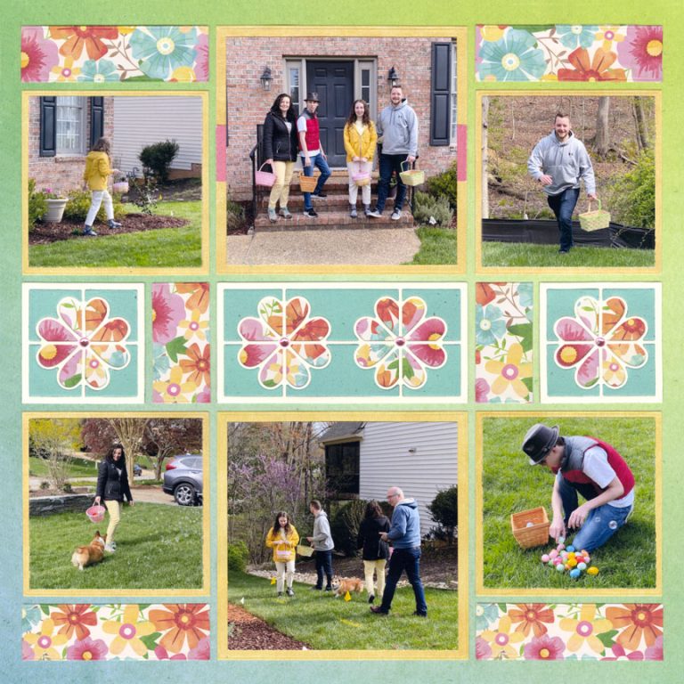 6 Easter Scrapbook Page Ideas with Mosaic Moments