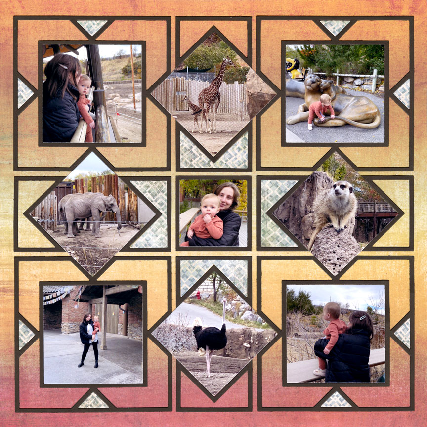 MOSAIC MOMENTS 12x12 GRID PAPERS BLACK